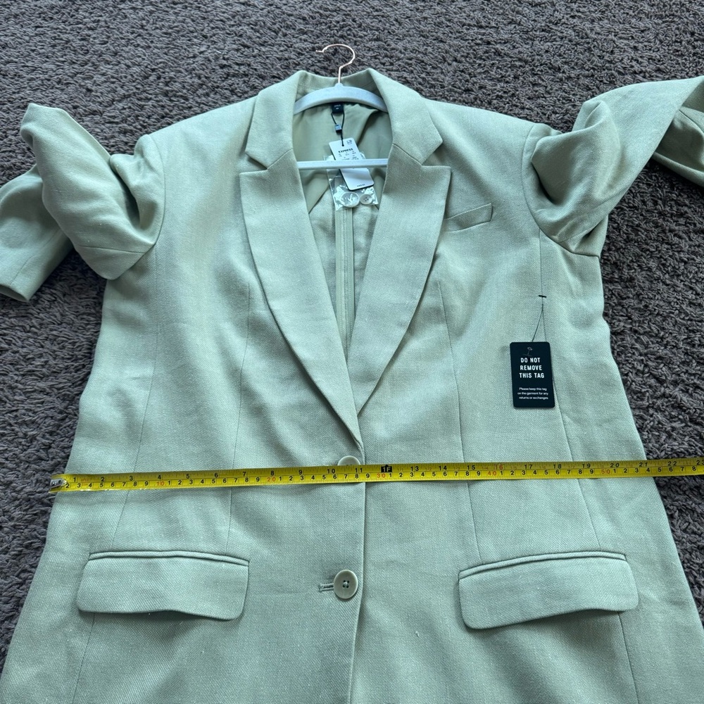 NEW EXPRESS ELM LINEN BLEND OVERSIZED BOYFRIEND BLAZER SZ M MEDIUM NEW $168 - Picture 11 of 11